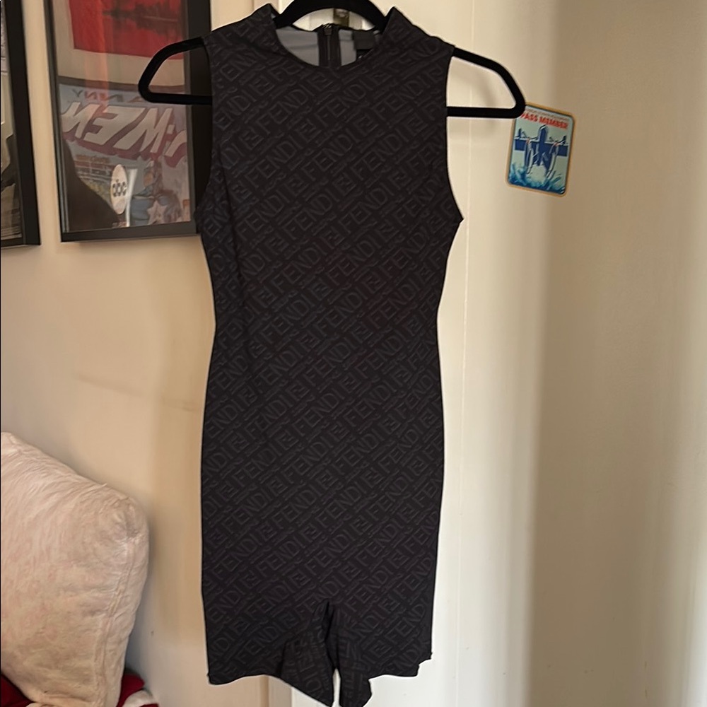 Fendi Black Sleeveless Jumpsuit